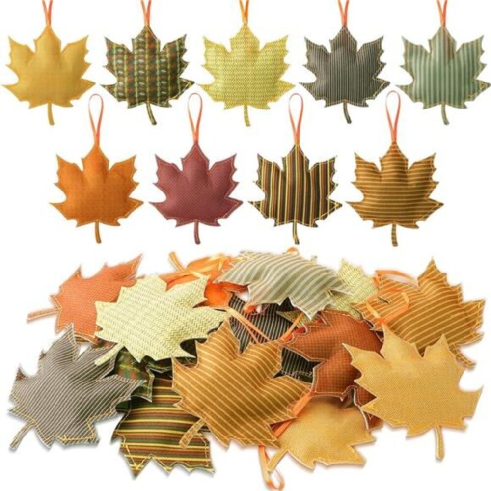 27 Pcs‎ Fall Tree Decoration Thanksgiving Ornaments 3D Felt Maple Leaf Ornaments